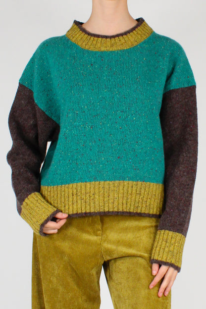 Maglione Tre Colori Verde