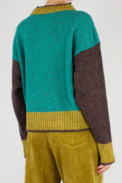 Maglione Tre Colori Verde