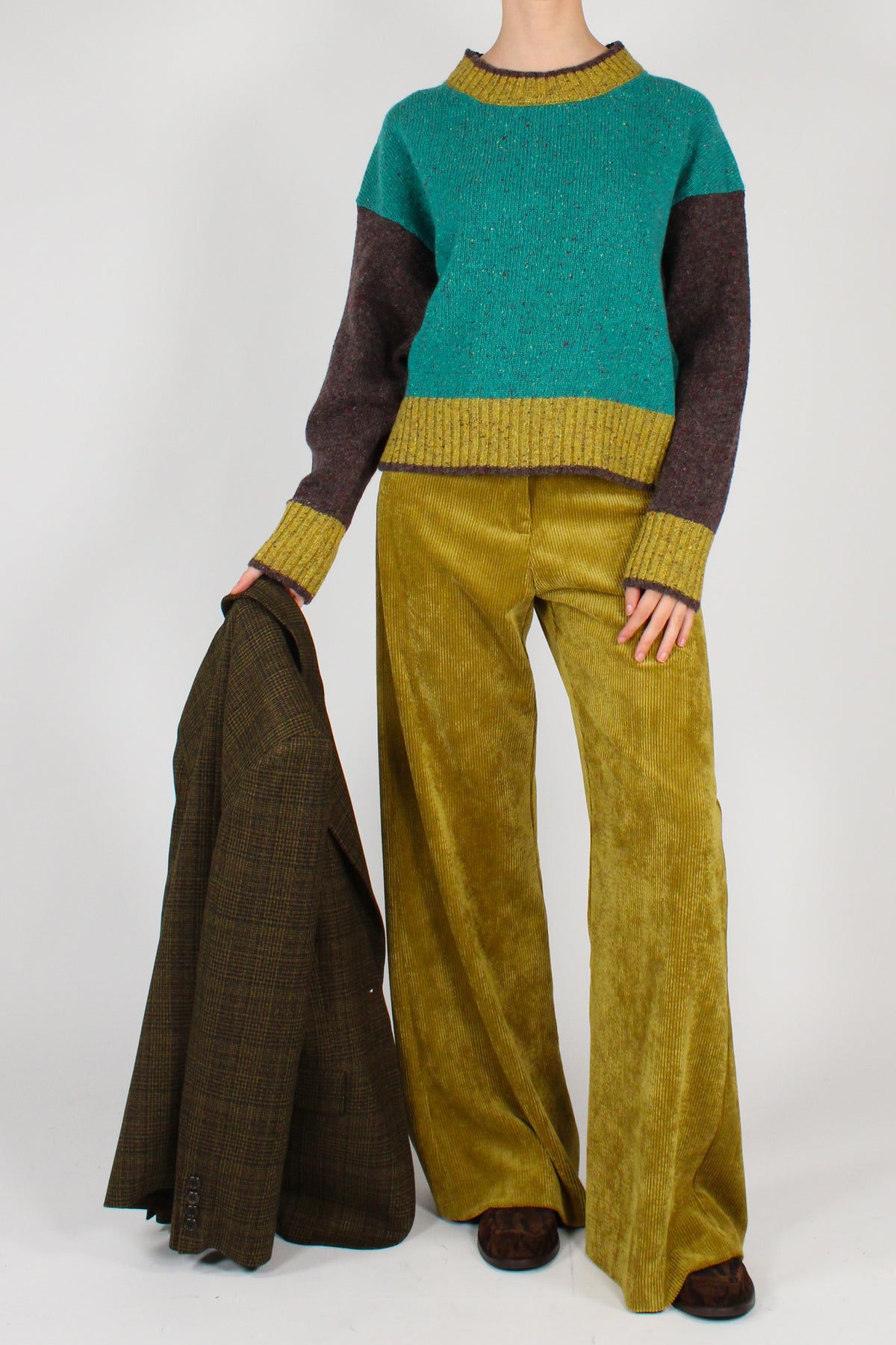 Maglione Tre Colori Verde