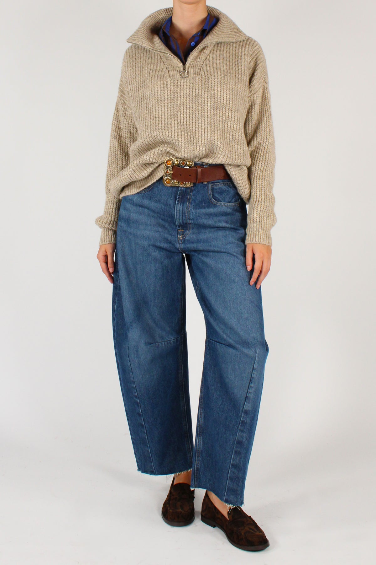 Maglione Collo Alto con Zip