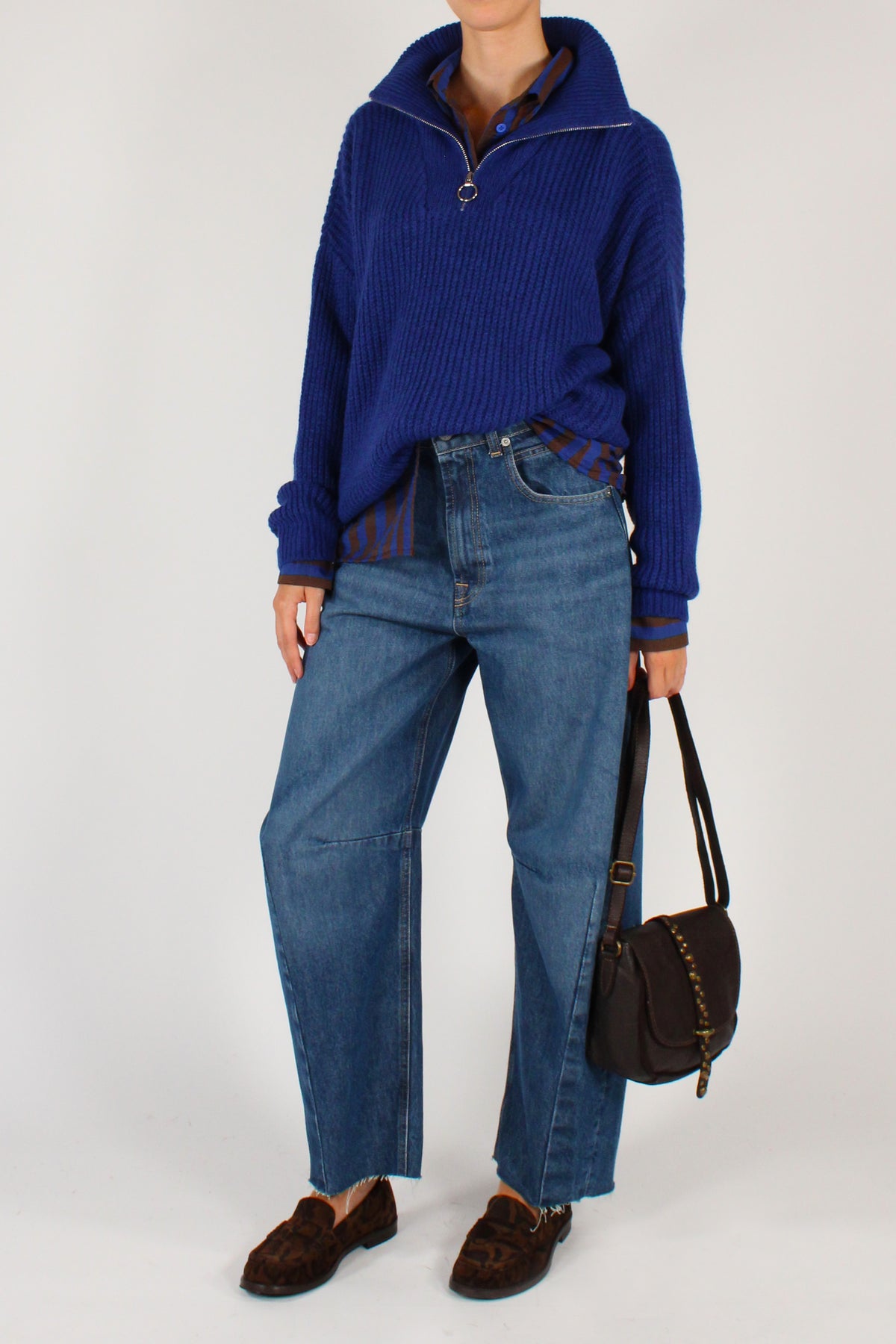 Maglione Collo Alto con Zip