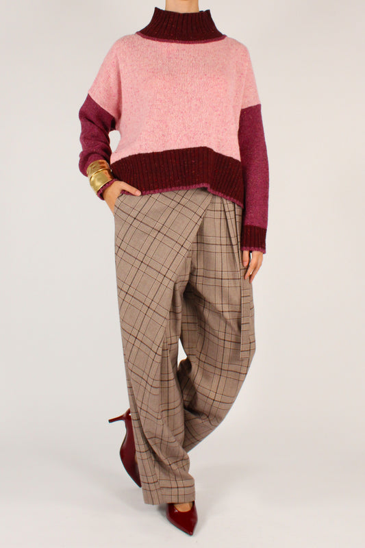 Maglione Tre Colori Misto Lana