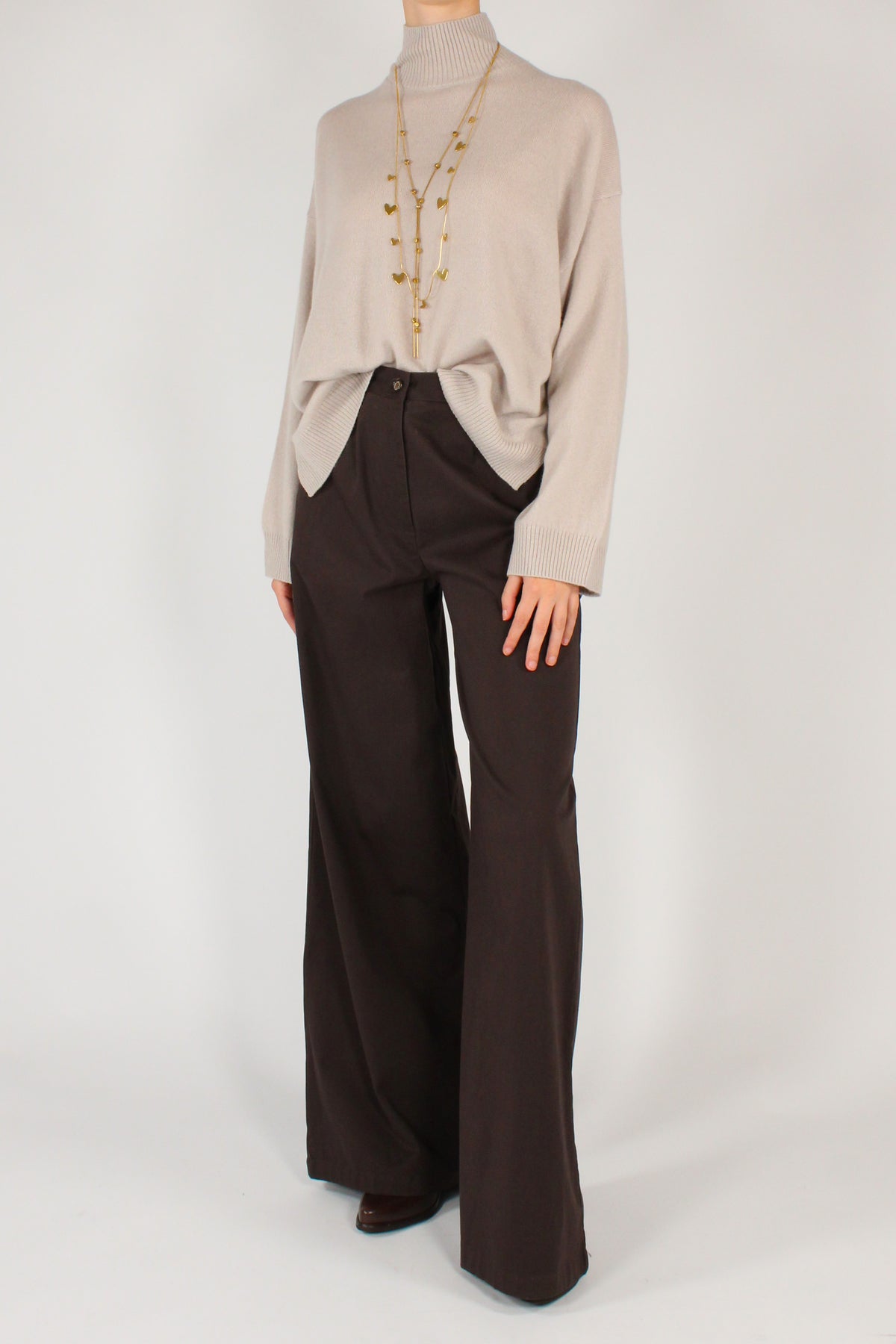 Maglione Collo Alto in Pura Lana