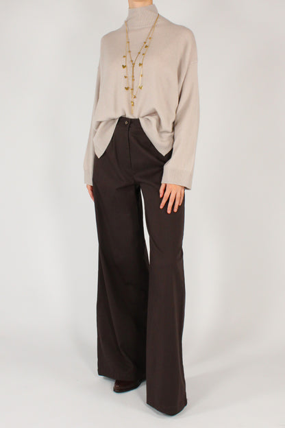 Maglione Collo Alto in Pura Lana