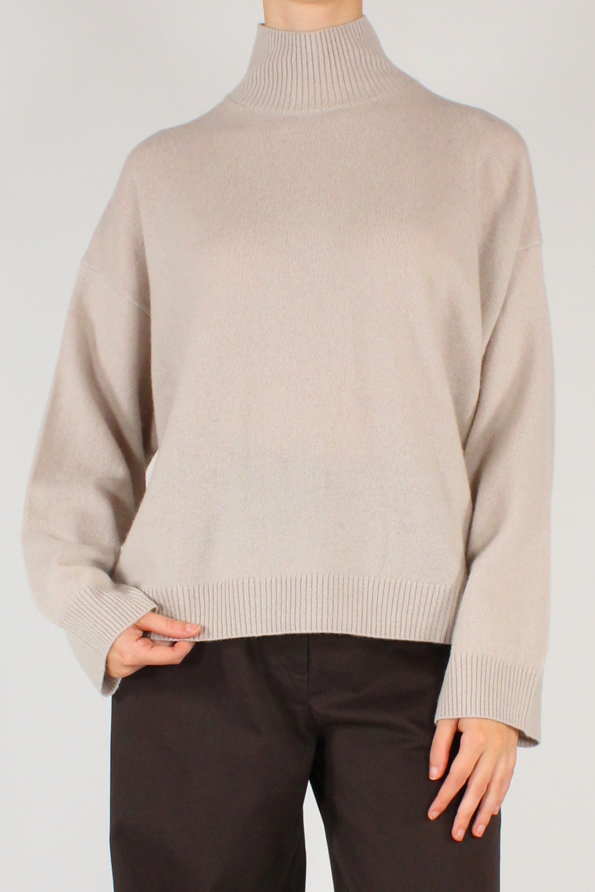 Maglione Collo Alto in Pura Lana