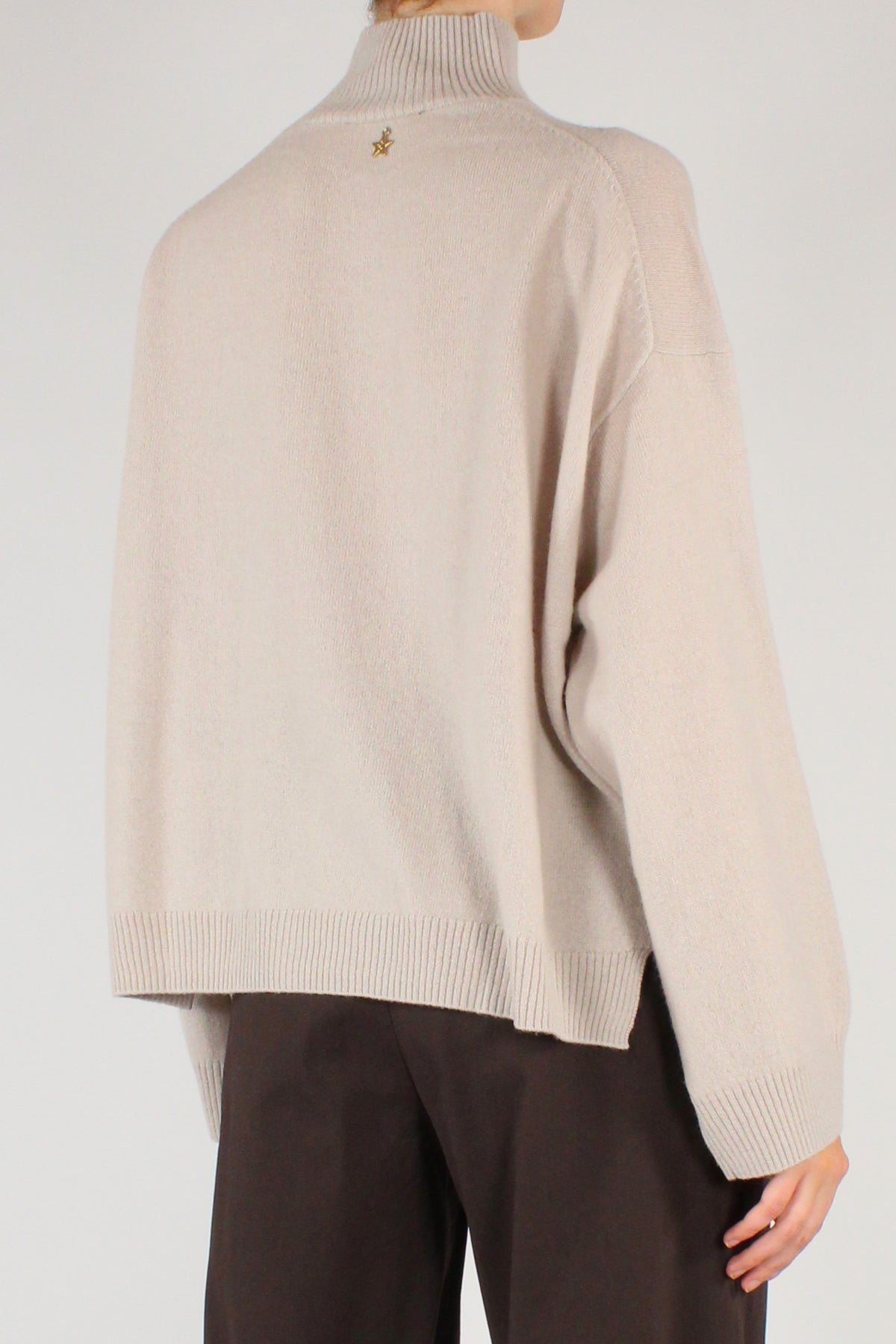 Maglione Collo Alto in Pura Lana