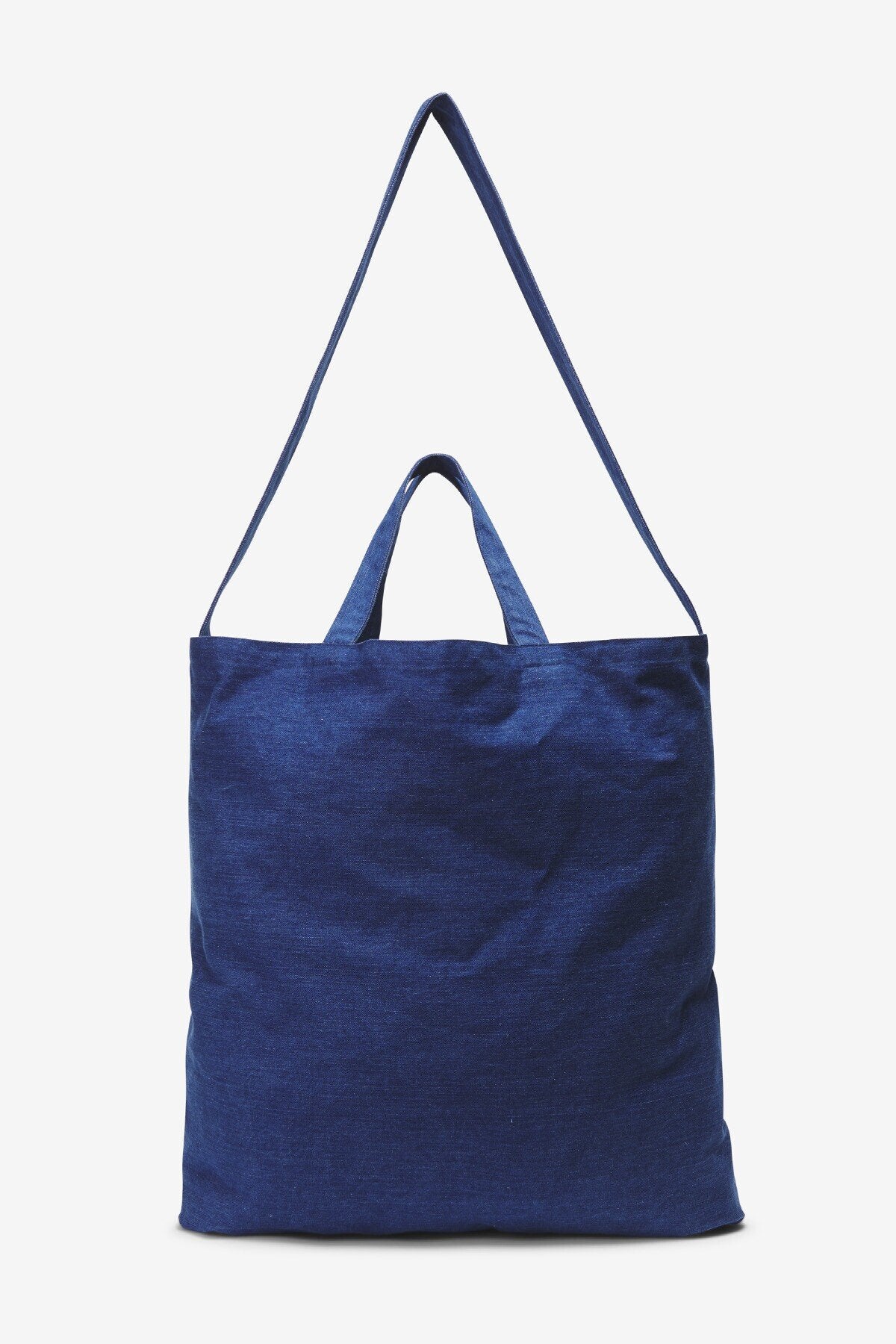 Maxi Shopper in Denim Stampa Pois