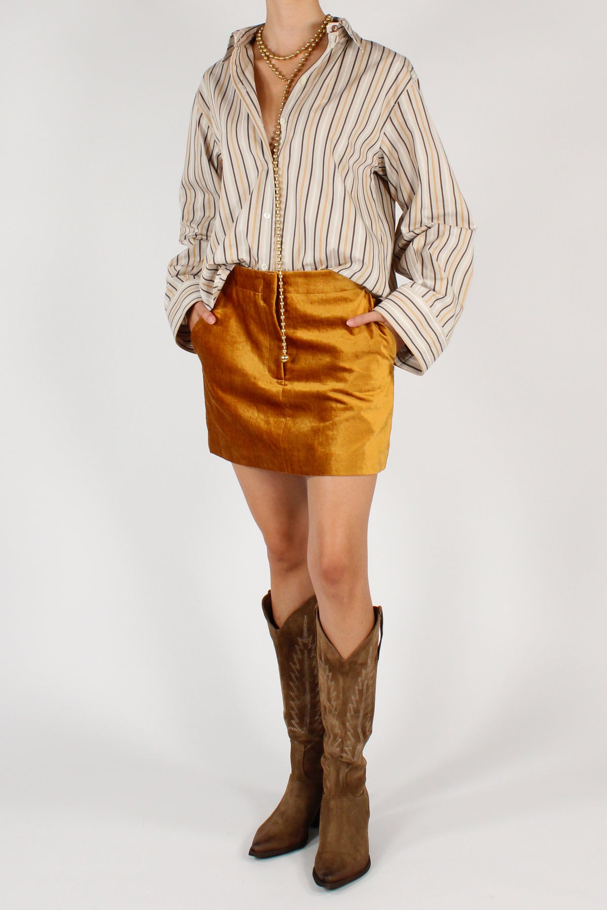 Camicia Rigata in Cotone