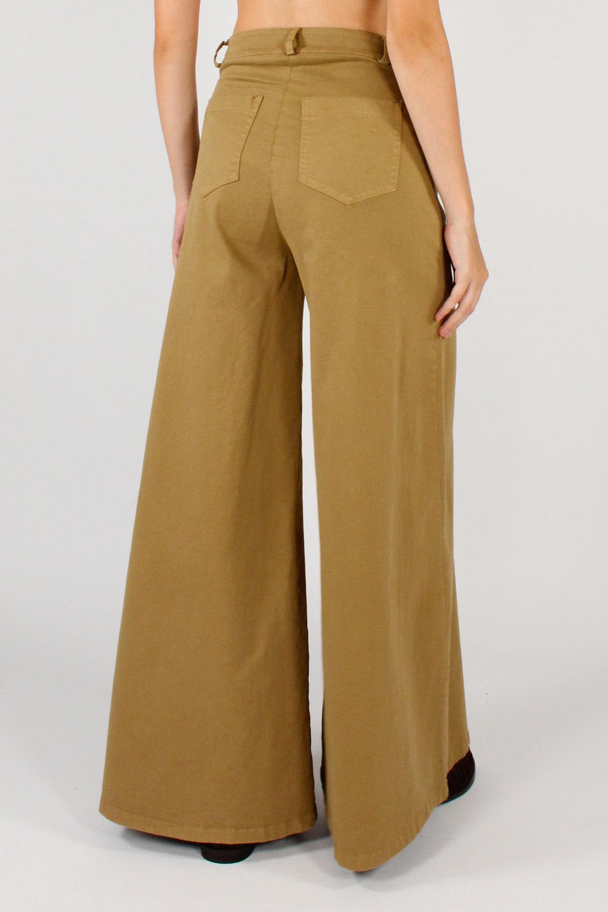Pantaloni Wide Leg con Portachiavi