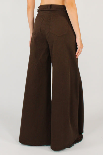 Pantaloni Wide Leg con Portachiavi