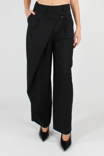 Pantaloni con Pinces Incrociati