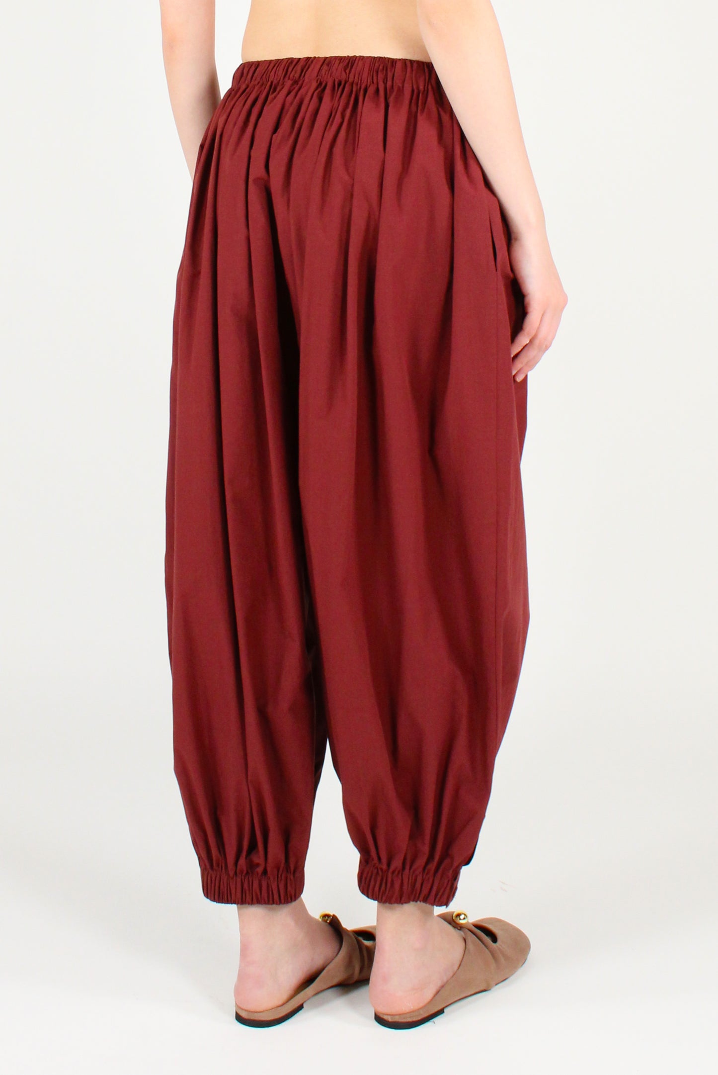 Pantaloni Balloon in Popeline