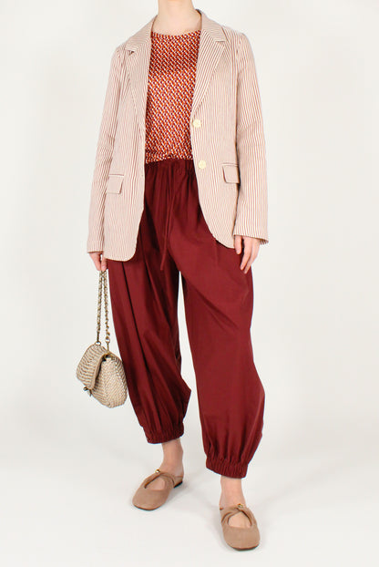 Pantaloni Balloon in Popeline