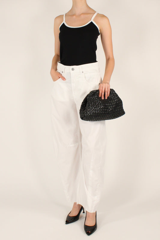 Pantaloni Balloon Barbara Cotone Bianco