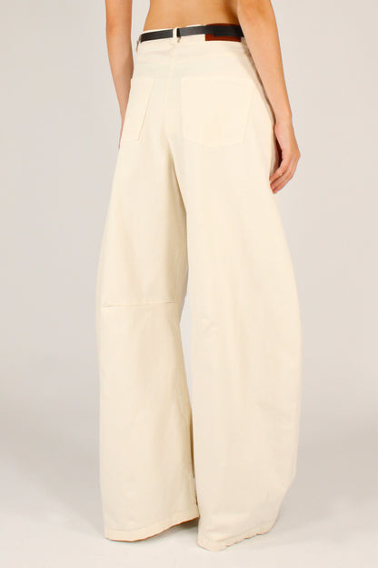 Pantaloni Barrel con Cintura