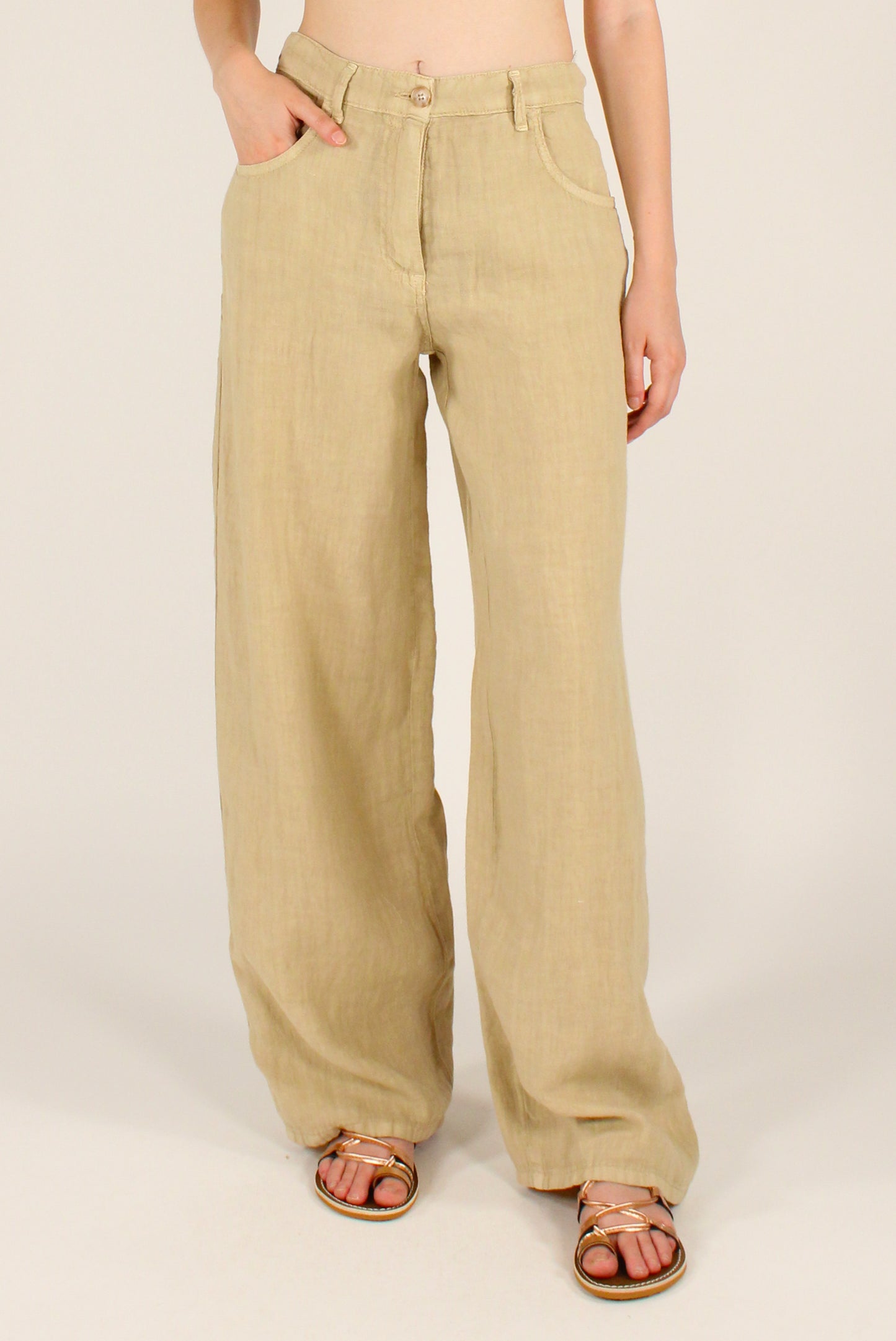 Pantaloni modello "Bella" in Lino