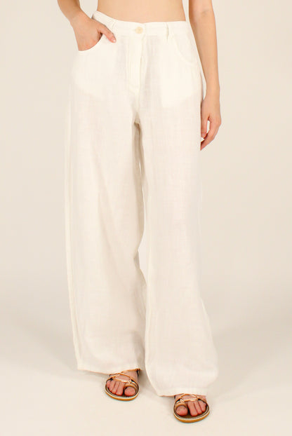 Pantaloni modello "Bella" in Lino