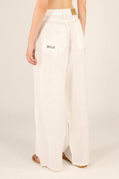 Pantaloni modello "Bella" in Lino