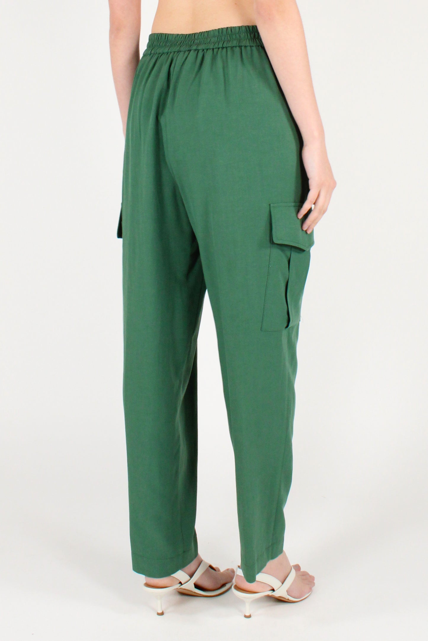 Pantaloni Cargo Misto Viscosa e Lino