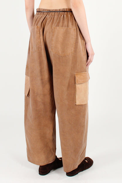 Checkered Cotton Cargo Pants