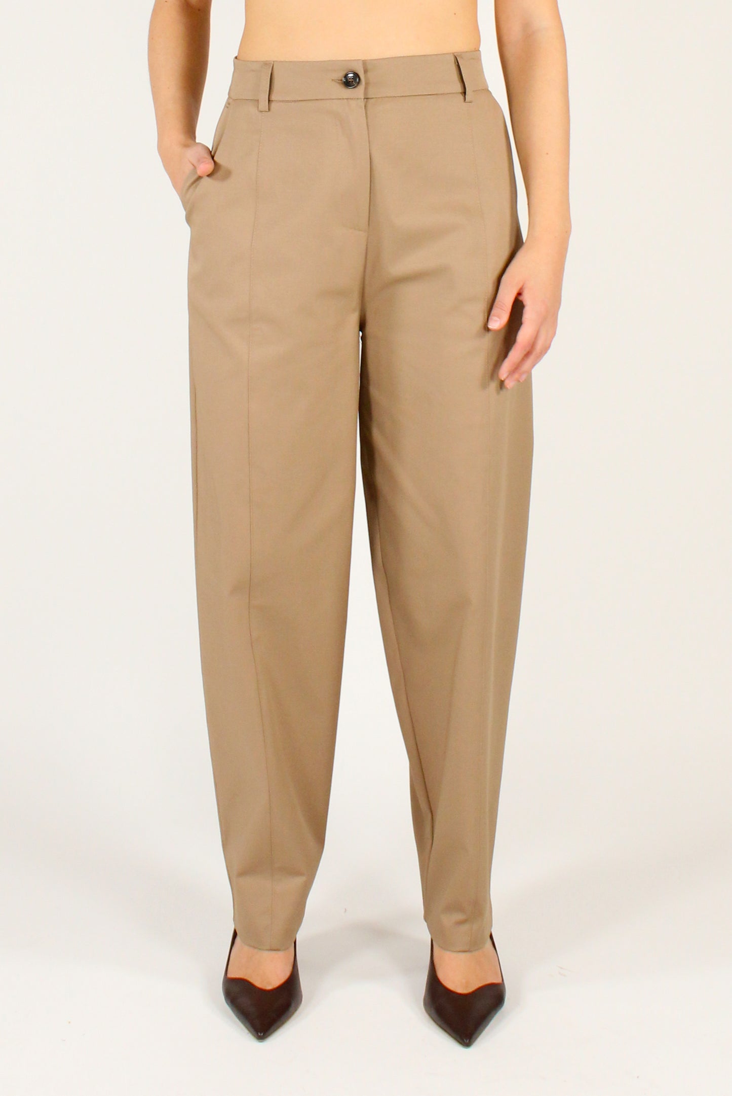 Pantaloni Semi Balloon Cotone Elasticizzato