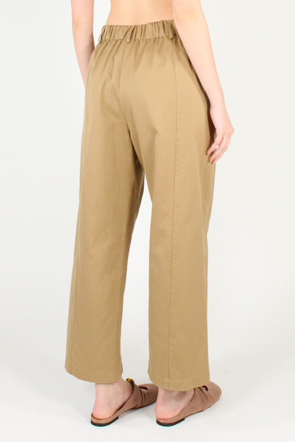 Pantaloni Cropped in Gabardina