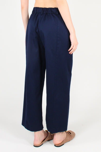 Pantaloni Cropped in Gabardina