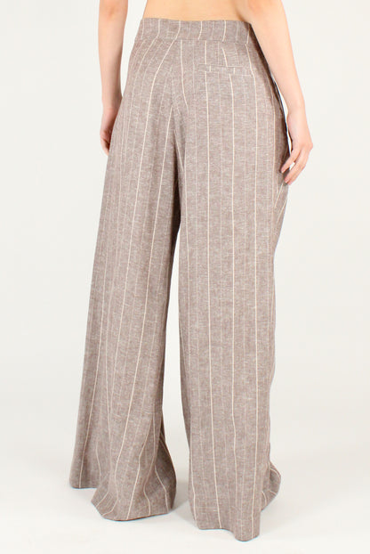 Pantaloni Gessati Drappeggiati