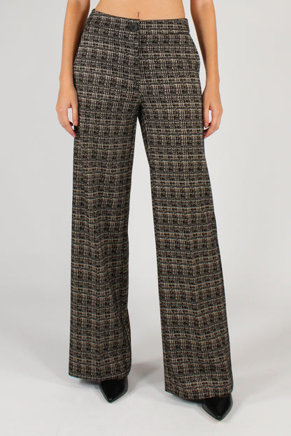 Pantaloni Flare Stampa Astratta