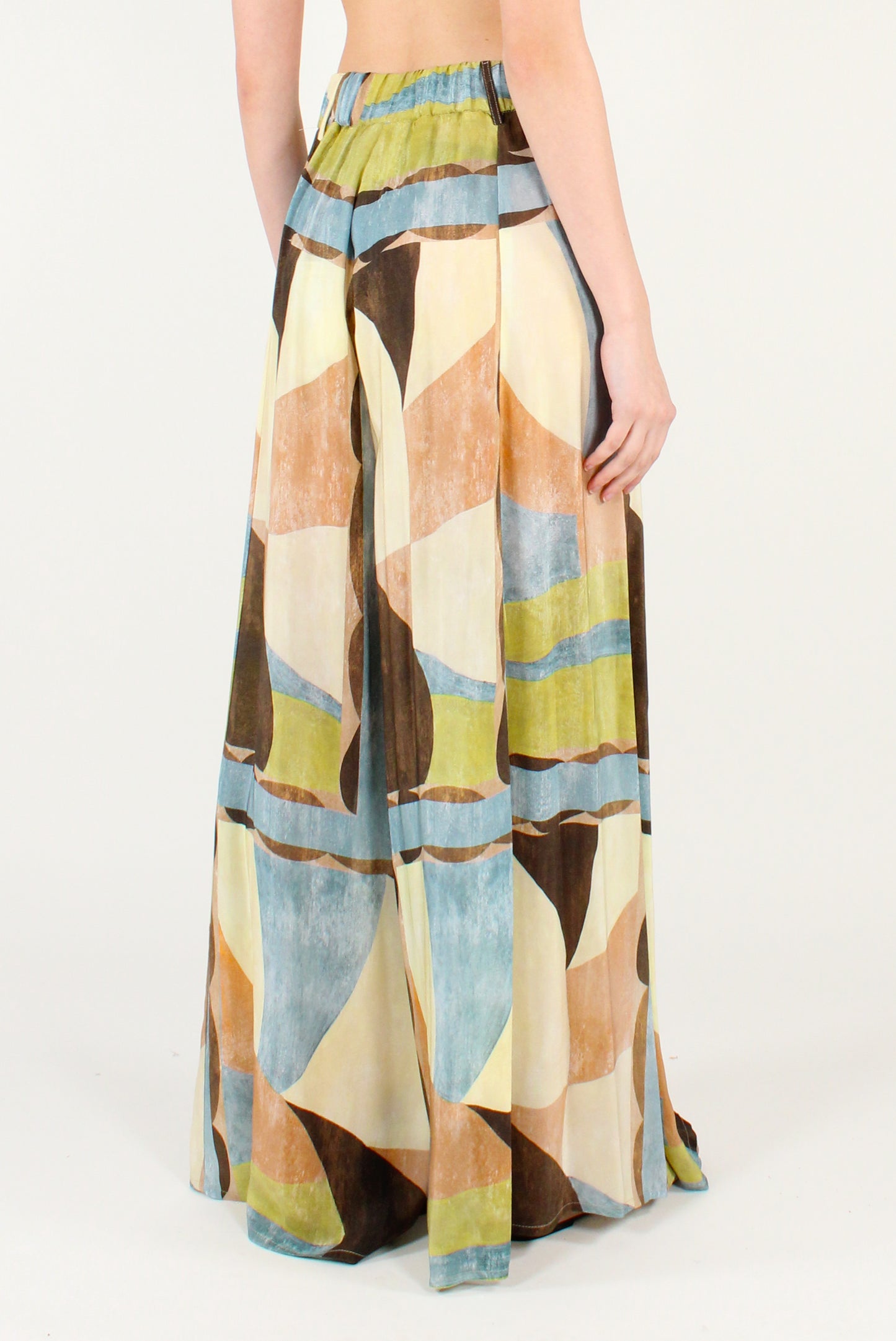 Pantaloni a Palazzo Fantasia Astratta