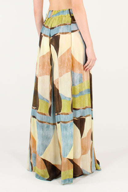 Pantaloni a Palazzo Fantasia Astratta