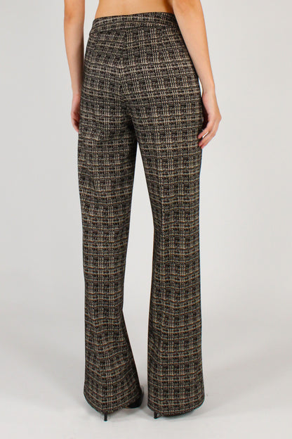 Pantaloni Flare Stampa Astratta