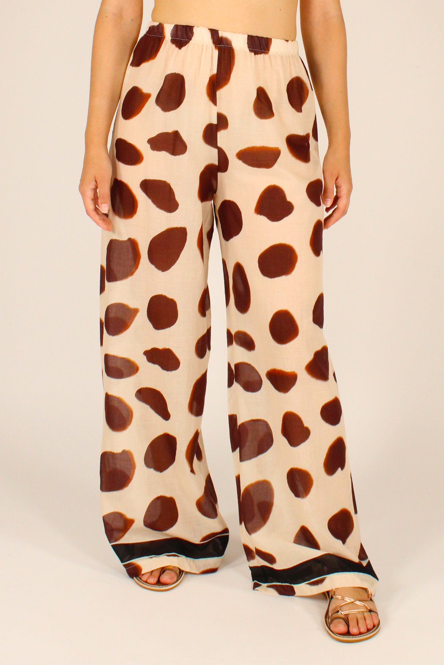 Pantaloni in Mussola Fantasia Maculata