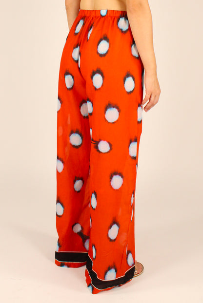 Pantaloni in Mussola Fantasia Maculata