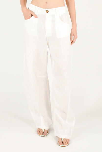 Pantaloni Balloon in Lino