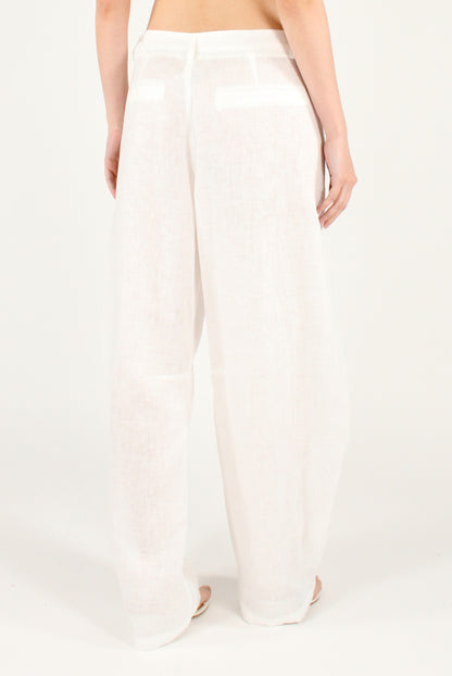 Pantaloni Balloon in Lino