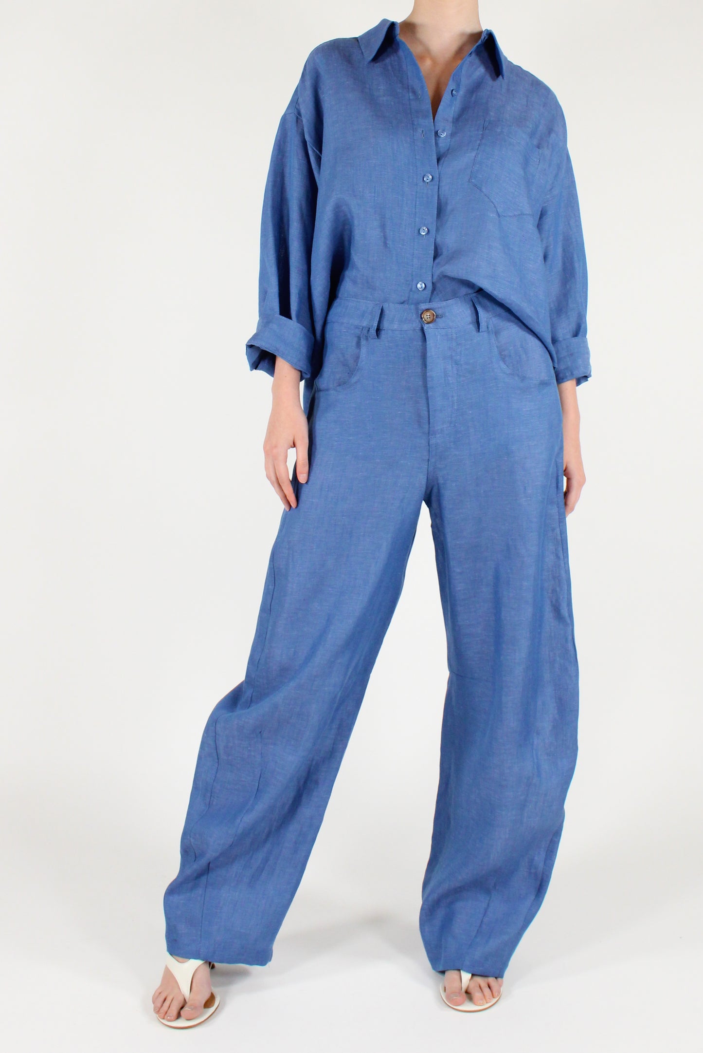 Pantaloni Balloon in Lino