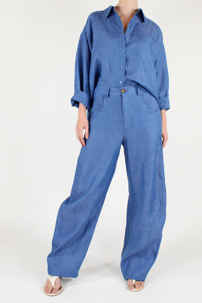 Pantaloni Balloon in Lino