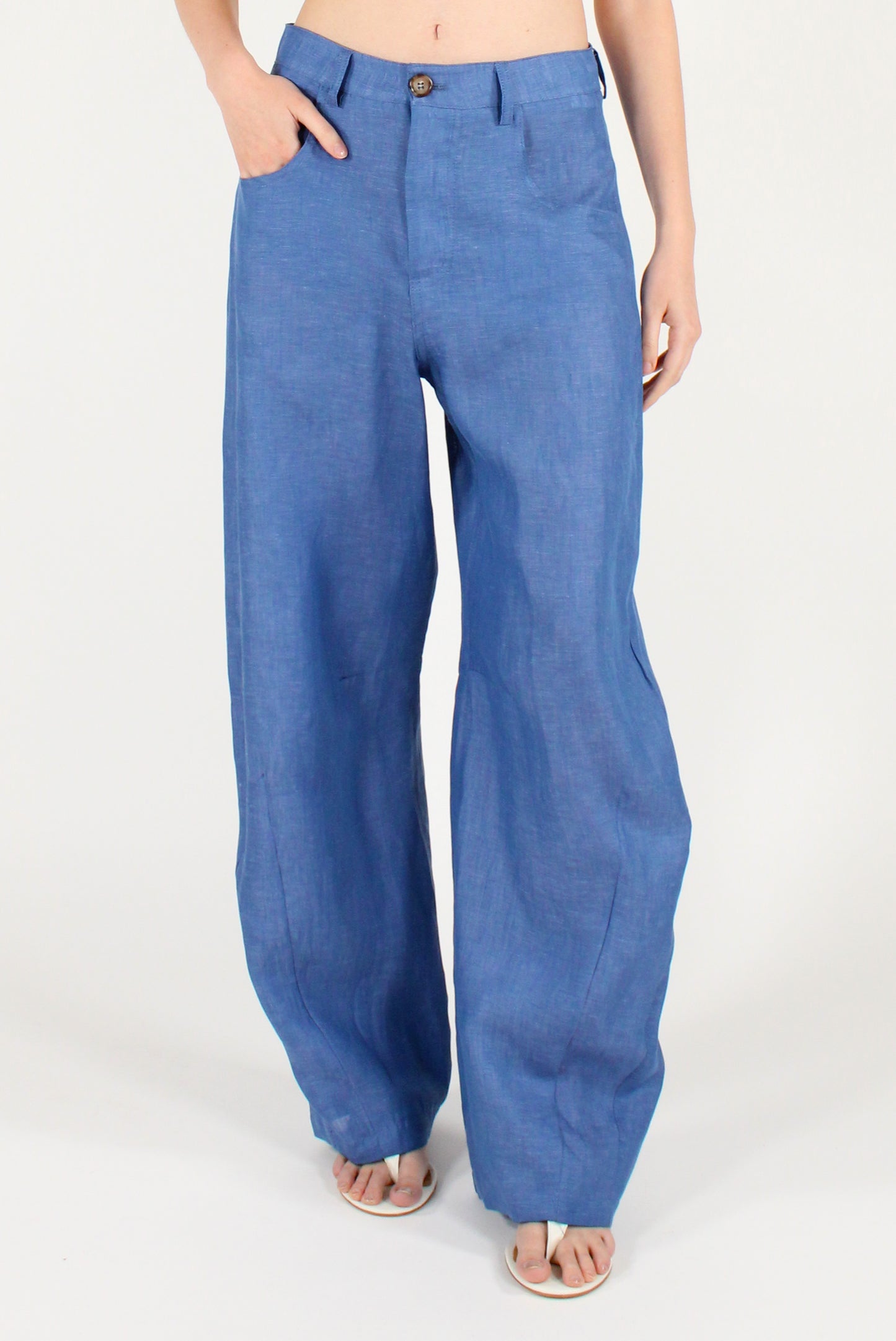 Pantaloni Balloon in Lino