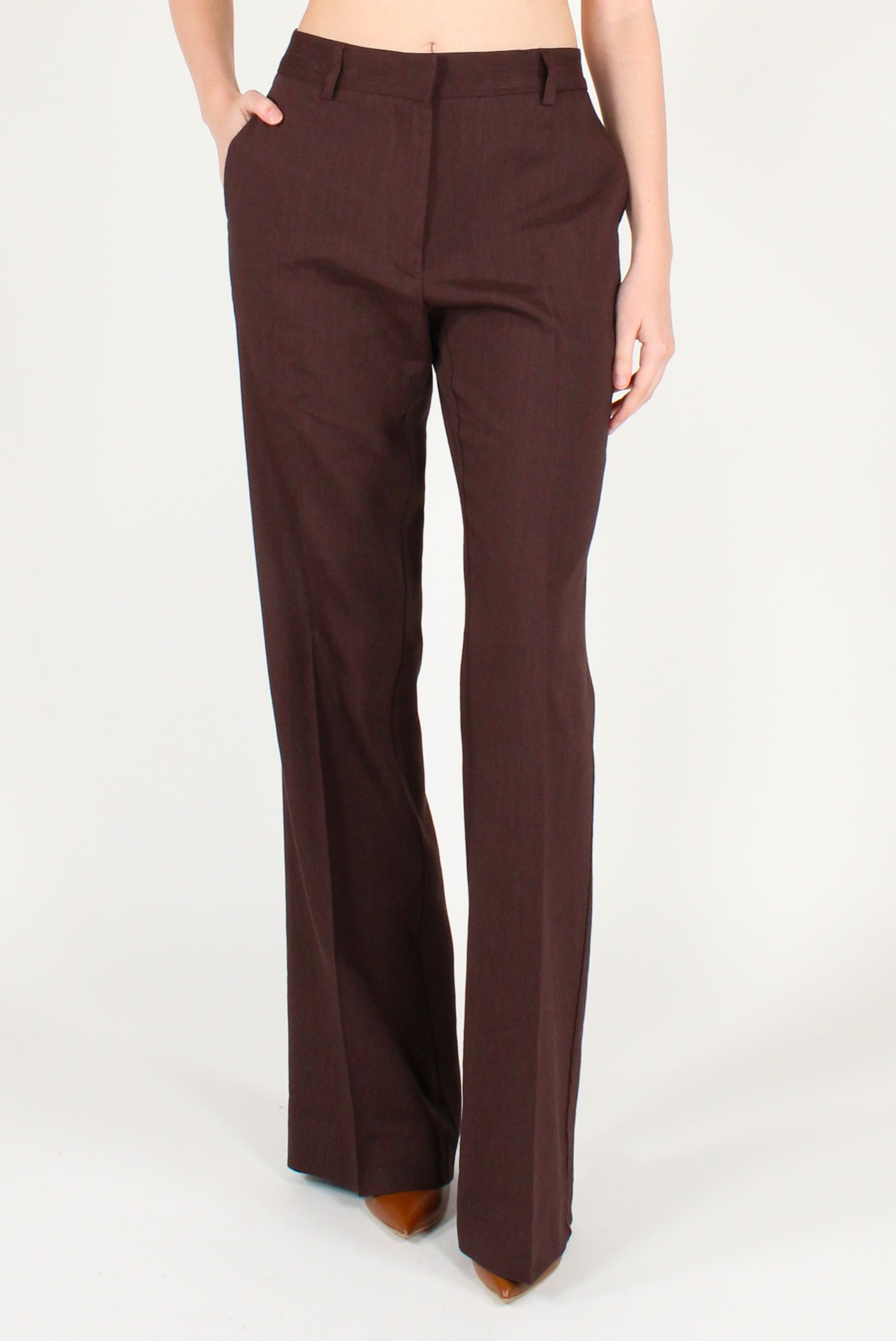 Linen and Viscose Blend Trousers