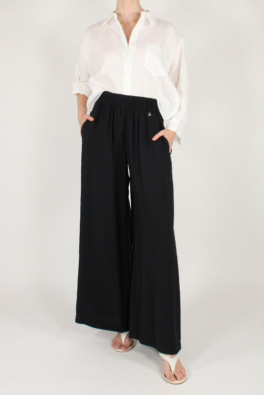 Modal Blend Palazzo Trousers with Elastic Waist
