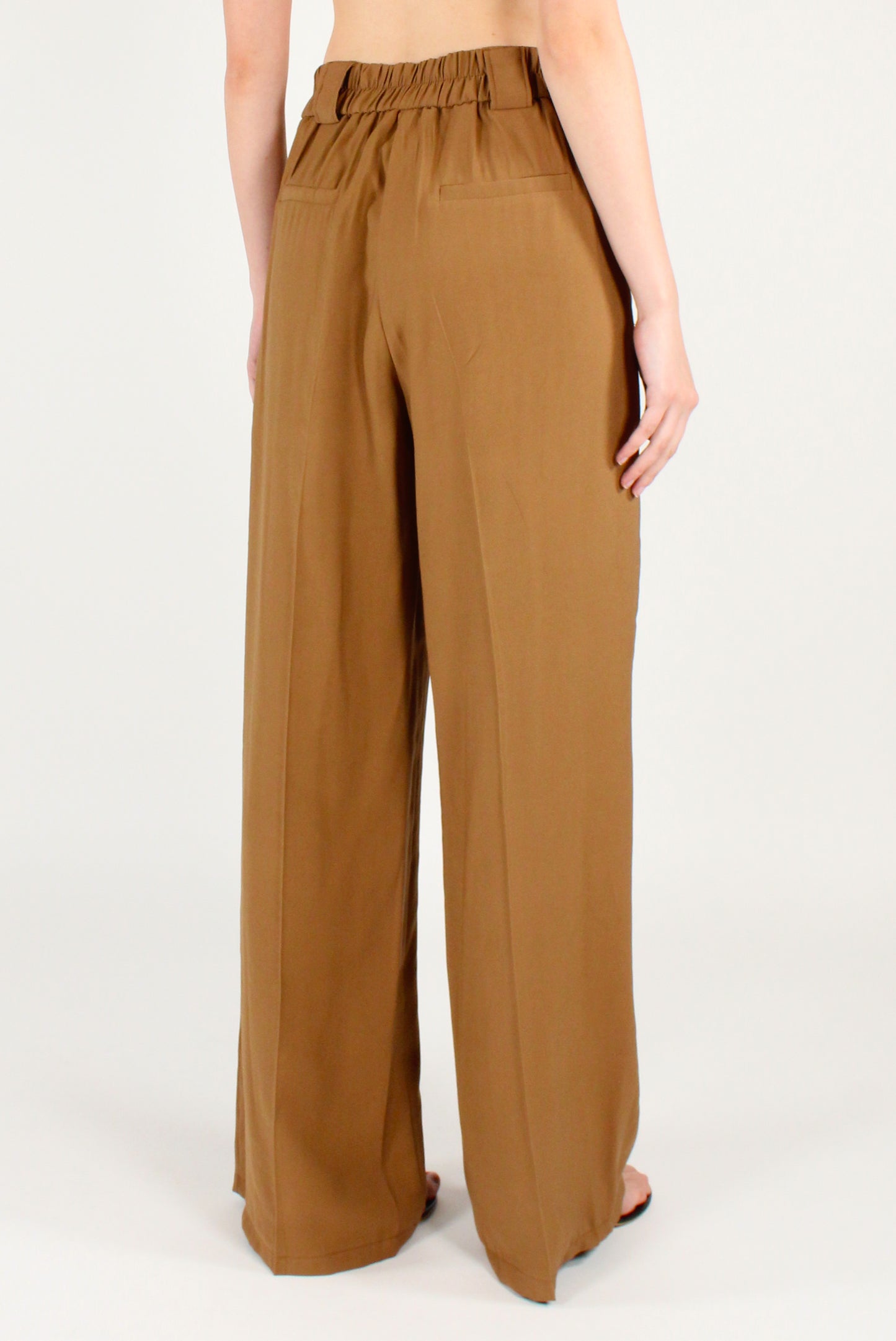 Pantaloni in Misto Viscosa con Elastico
