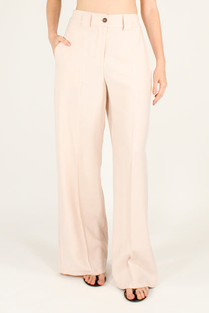 Pantaloni in Misto Viscosa con Elastico