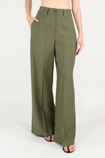 Pantaloni in Misto Viscosa con Elastico