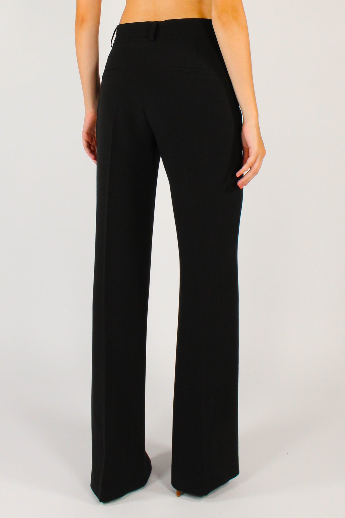 Pantaloni a Gamba Dritta Misto Viscosa