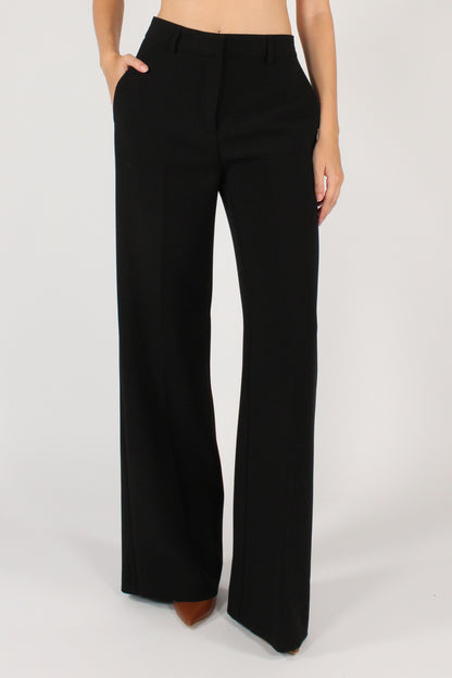 Pantaloni a Gamba Dritta Misto Viscosa