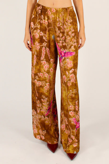 Pantaloni a Palazzo Stampa Colibrì