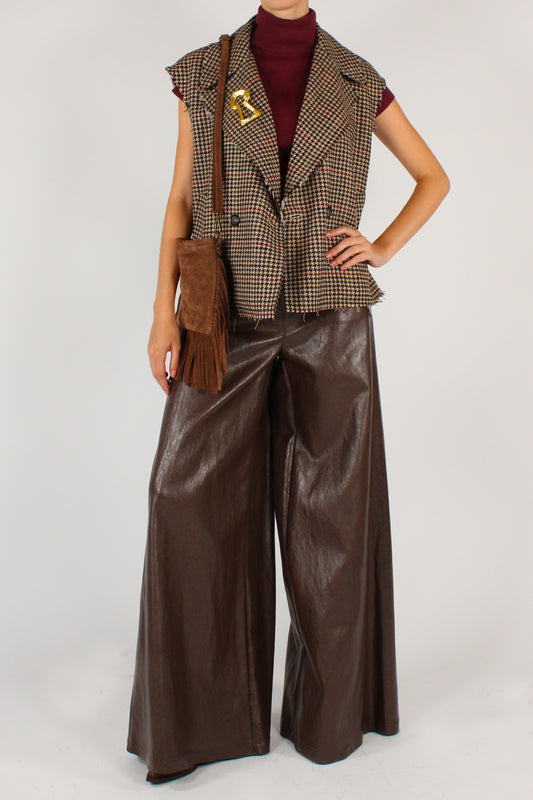 Gilet Doppiopetto Fantasia Pied de Poule