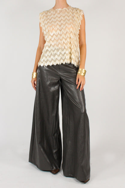 Blusa con Frange in Paillettes