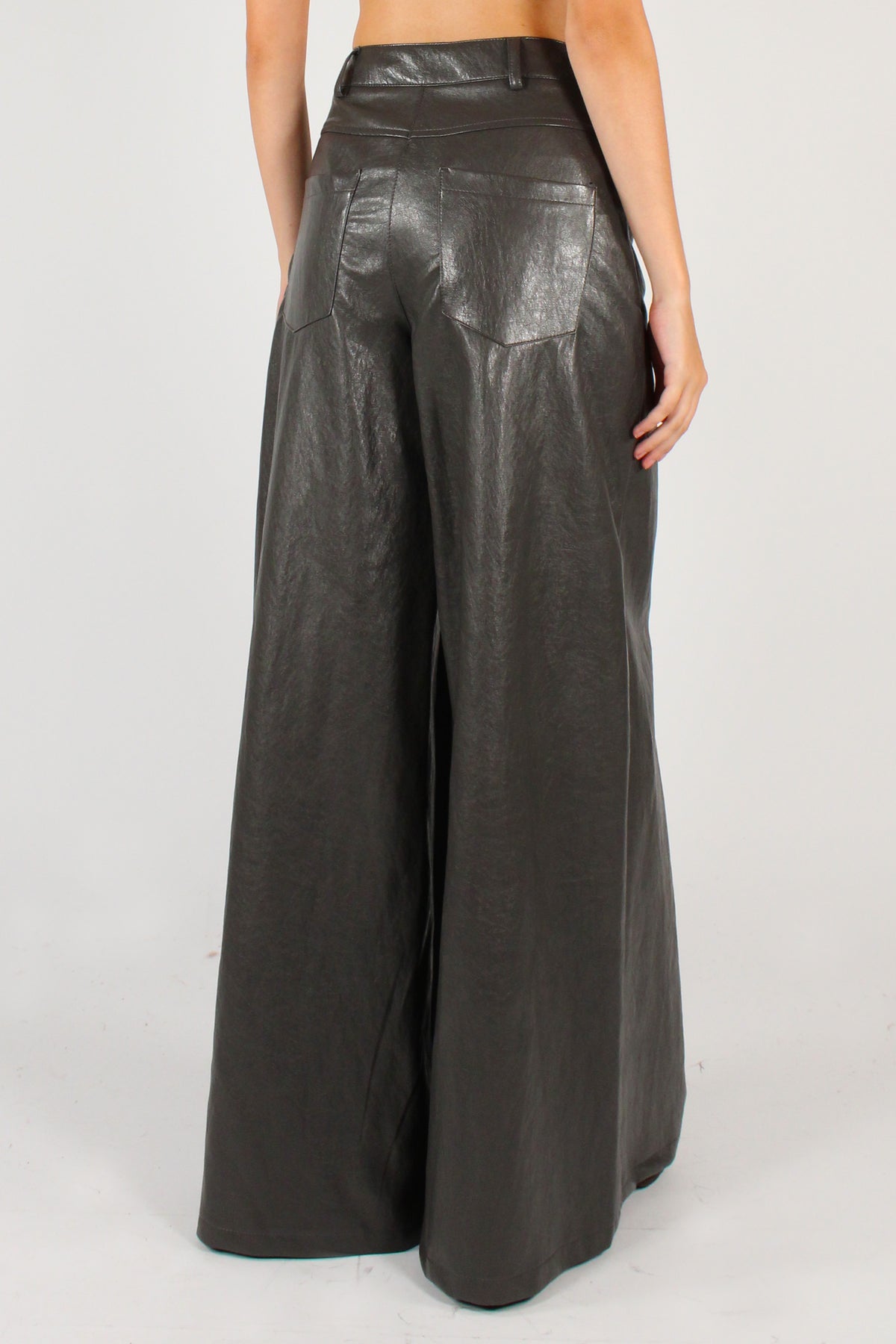 Pantaloni a Palazzo in Ecopelle